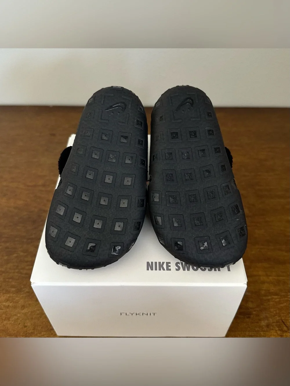 Nike Swoosh 1 Flyknit Black/Anthracite Baby TD Toddler Size 7c FB3244 003 New